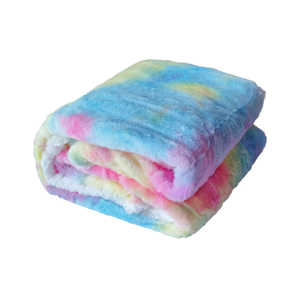 Double Sided High Quality Fluffy Soft Warm Blanket| Rainbow