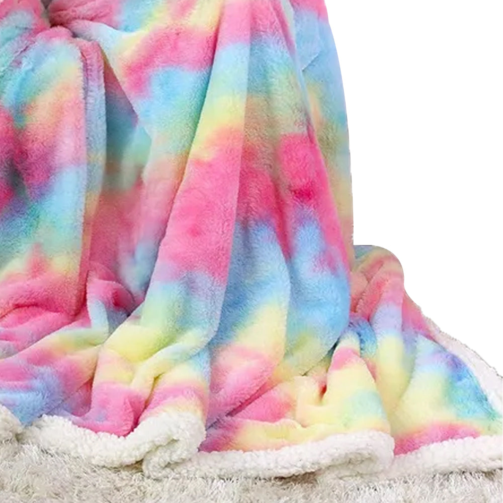 Double Sided High Quality Fluffy Soft Warm Blanket| Rainbow