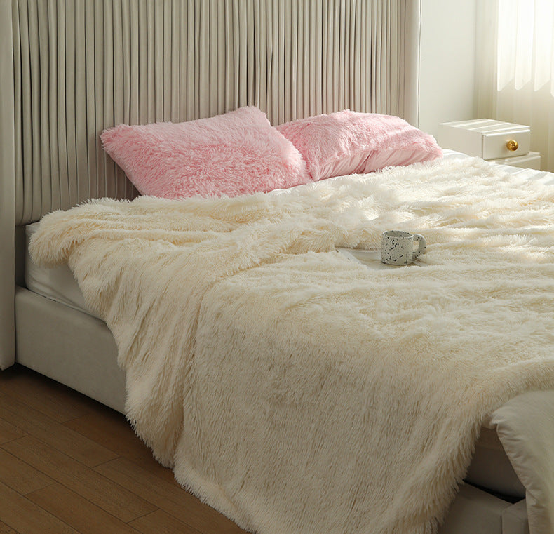 Fluffy Fur Blanket | White