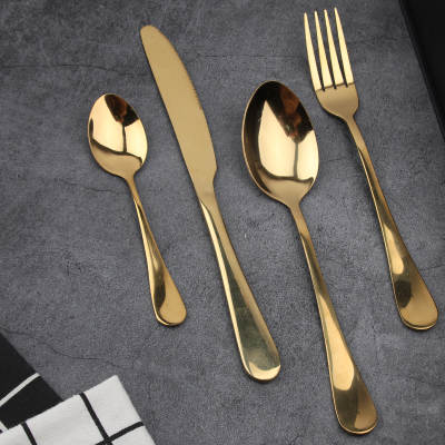 16 Piece Gold Flatware Set, Stainless Steel, Service for 4