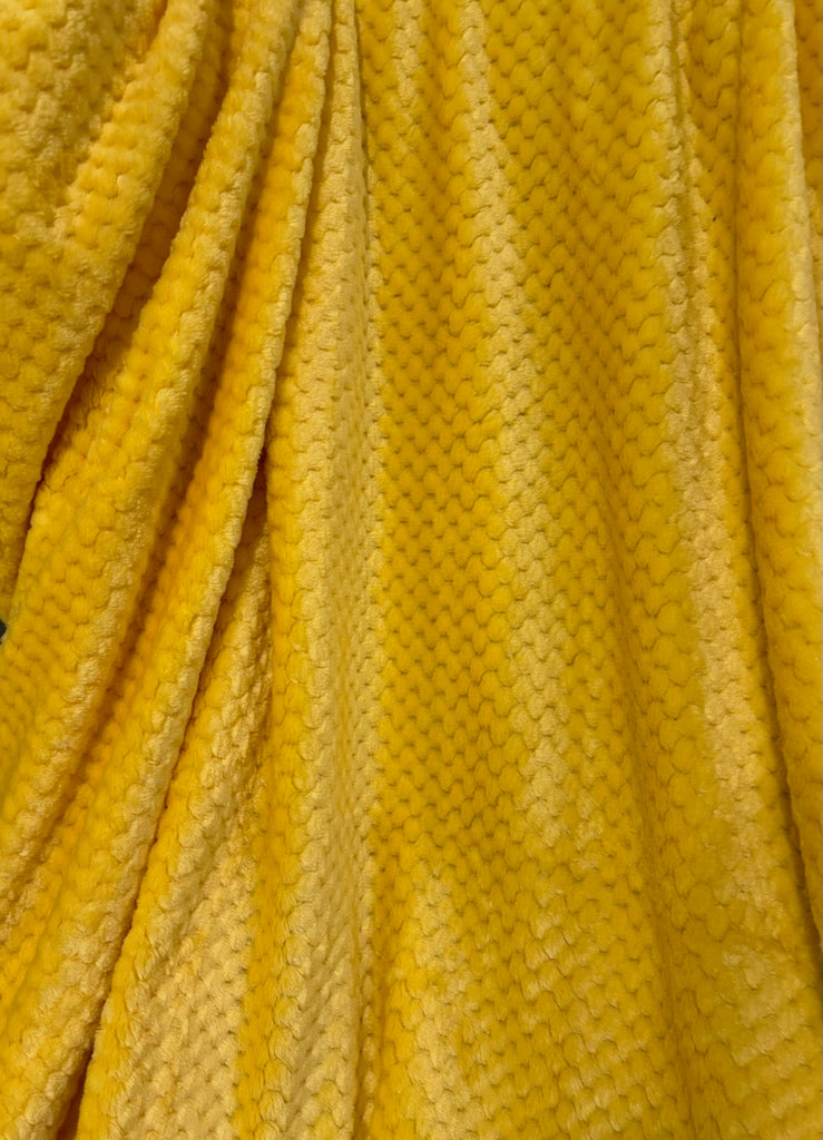 Copy of Fleece Super Soft Plush Popcorn Throw Blankets | Yellow