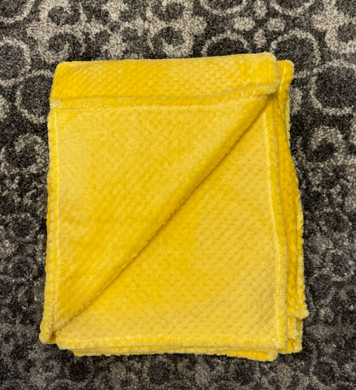 Copy of Fleece Super Soft Plush Popcorn Throw Blankets | Yellow